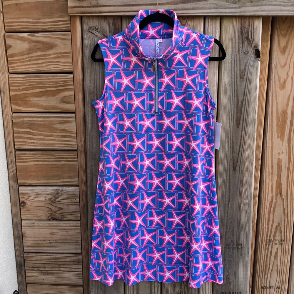 LULU-B Sleeveless 1/4 Zip Front Dress w/UPF Sun Protection